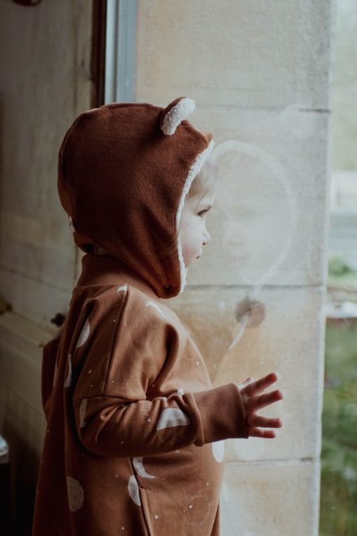 bonnet à oreilles cannelle