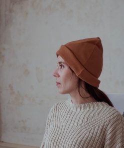 bonnet loose cannelle en coton bio
