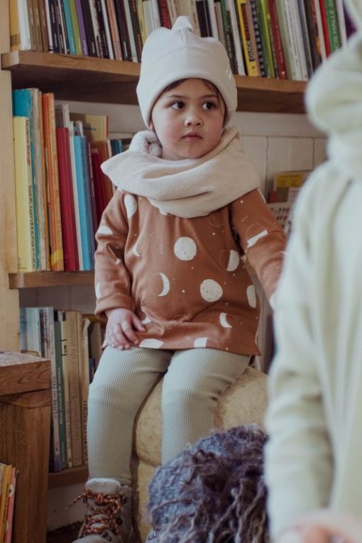 bonnet loose enfant beige en coton bio