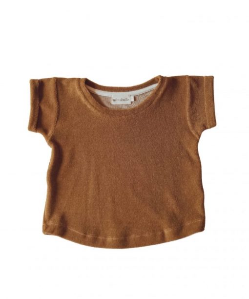 t-shirt mixte pour enfant en éponge bronze