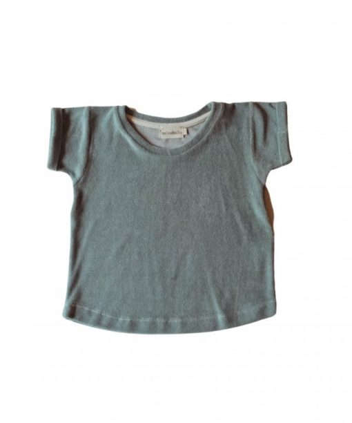 t-shirt mixte pour enfant en éponge bleu