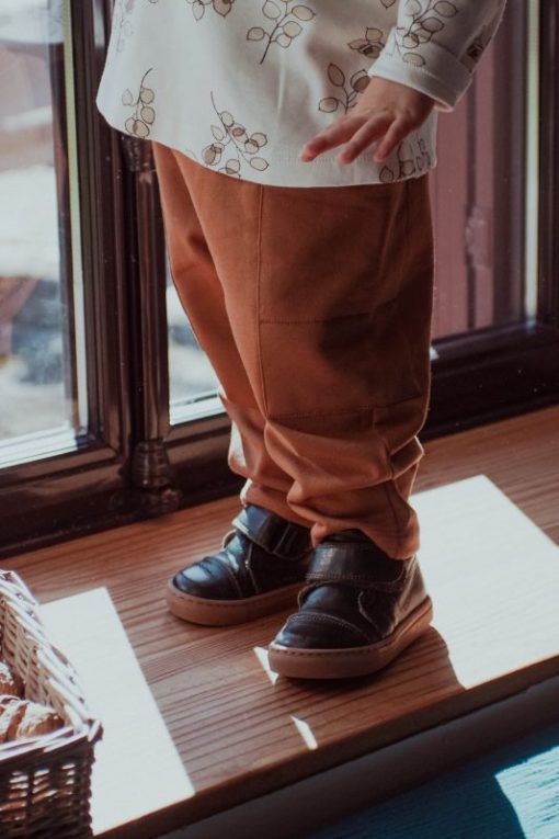 pantalon enfant molleton cannelle