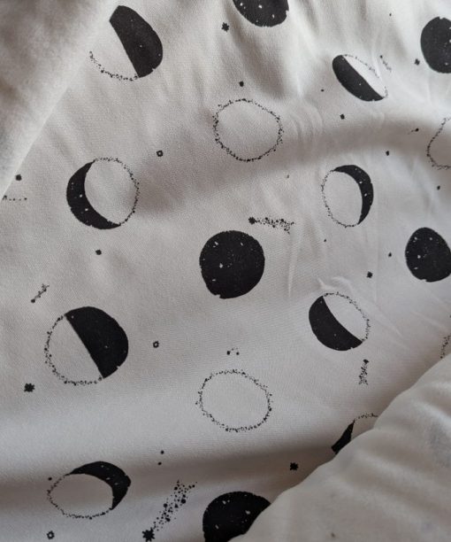 Molleton gratté imprimé lunes